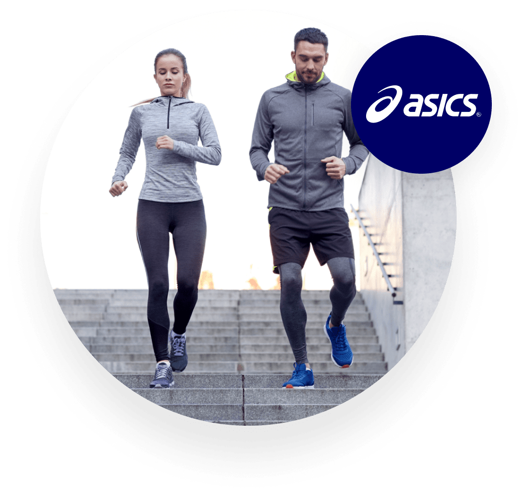 ASICS runners training on staircase