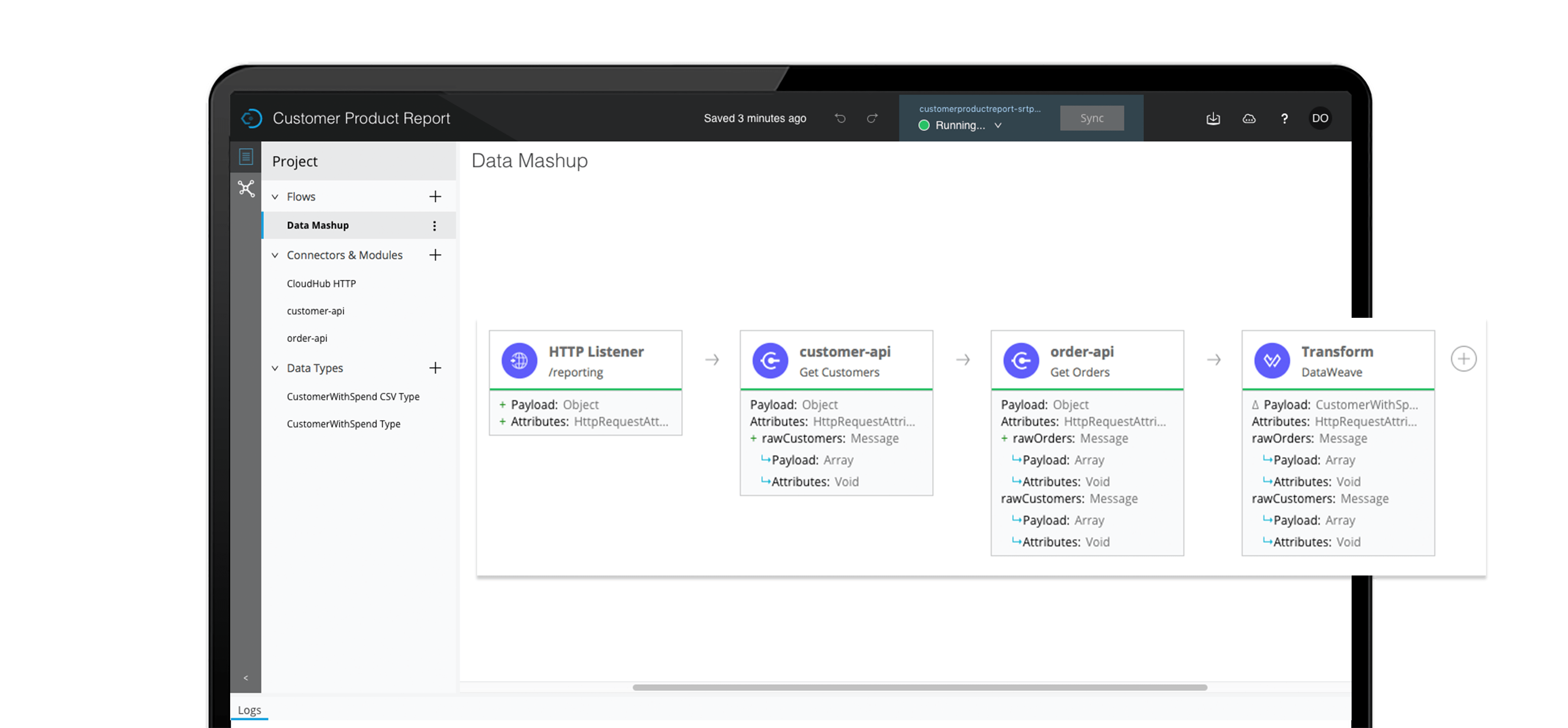 Data type visualization screen shot