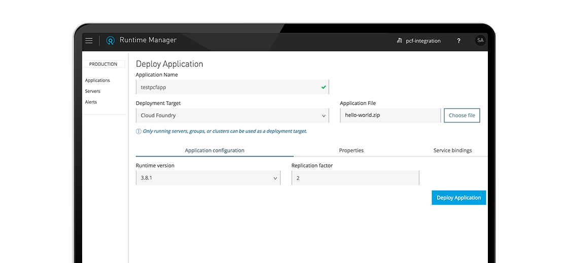 Flexible Deployment screenshot