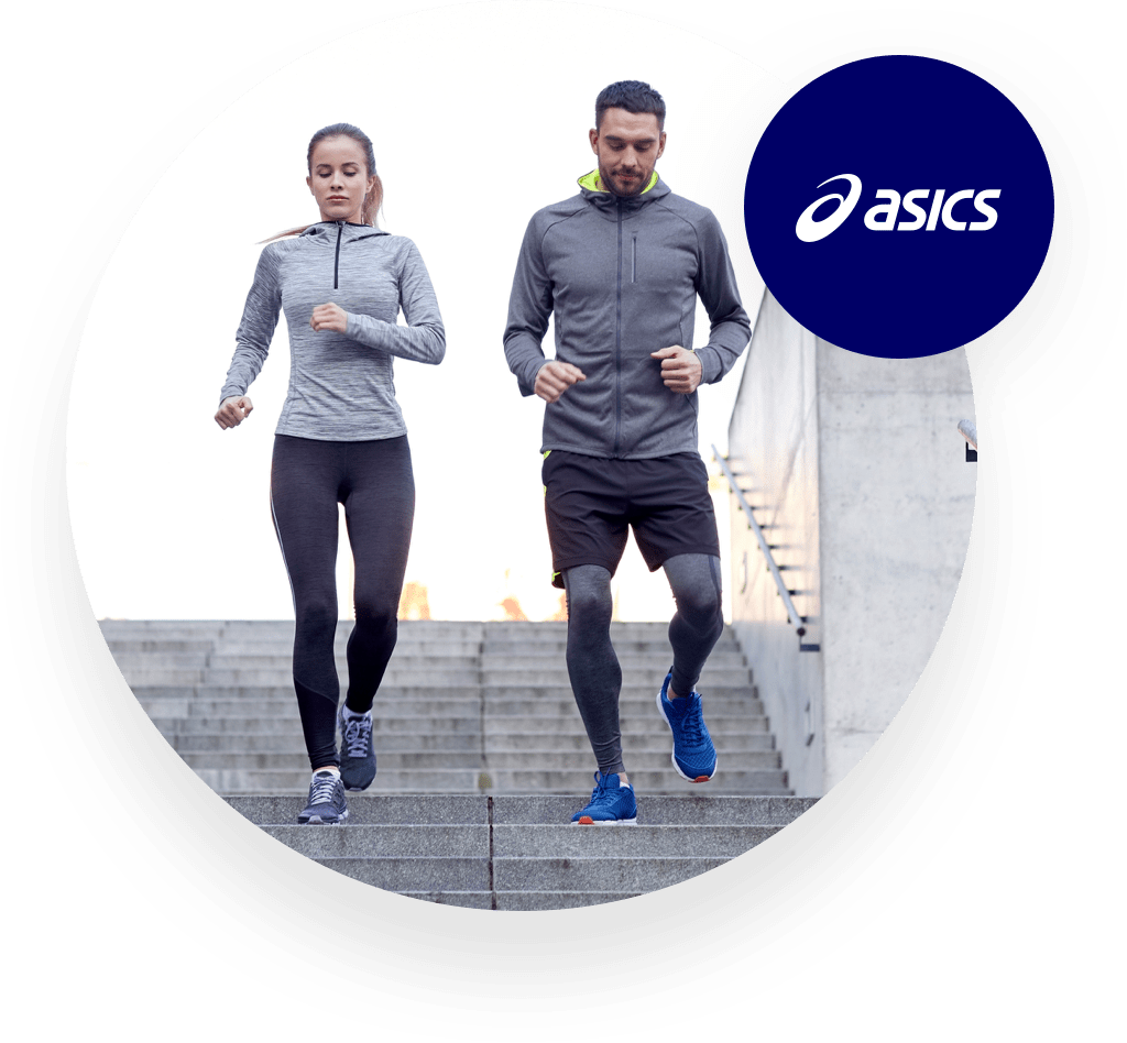 ASICS customers jogging