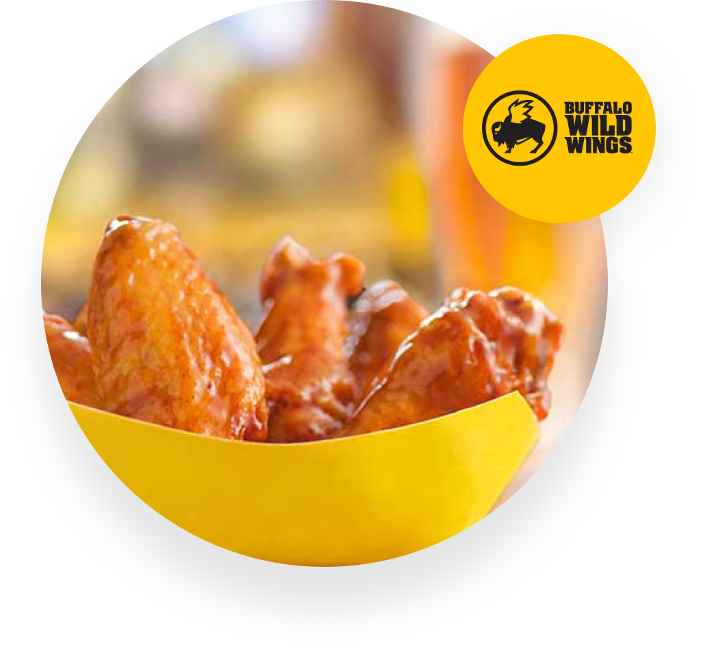 Porção de asas de frango da Buffalo Wild Wings