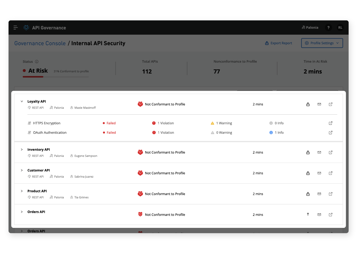 Calidad con API Governance