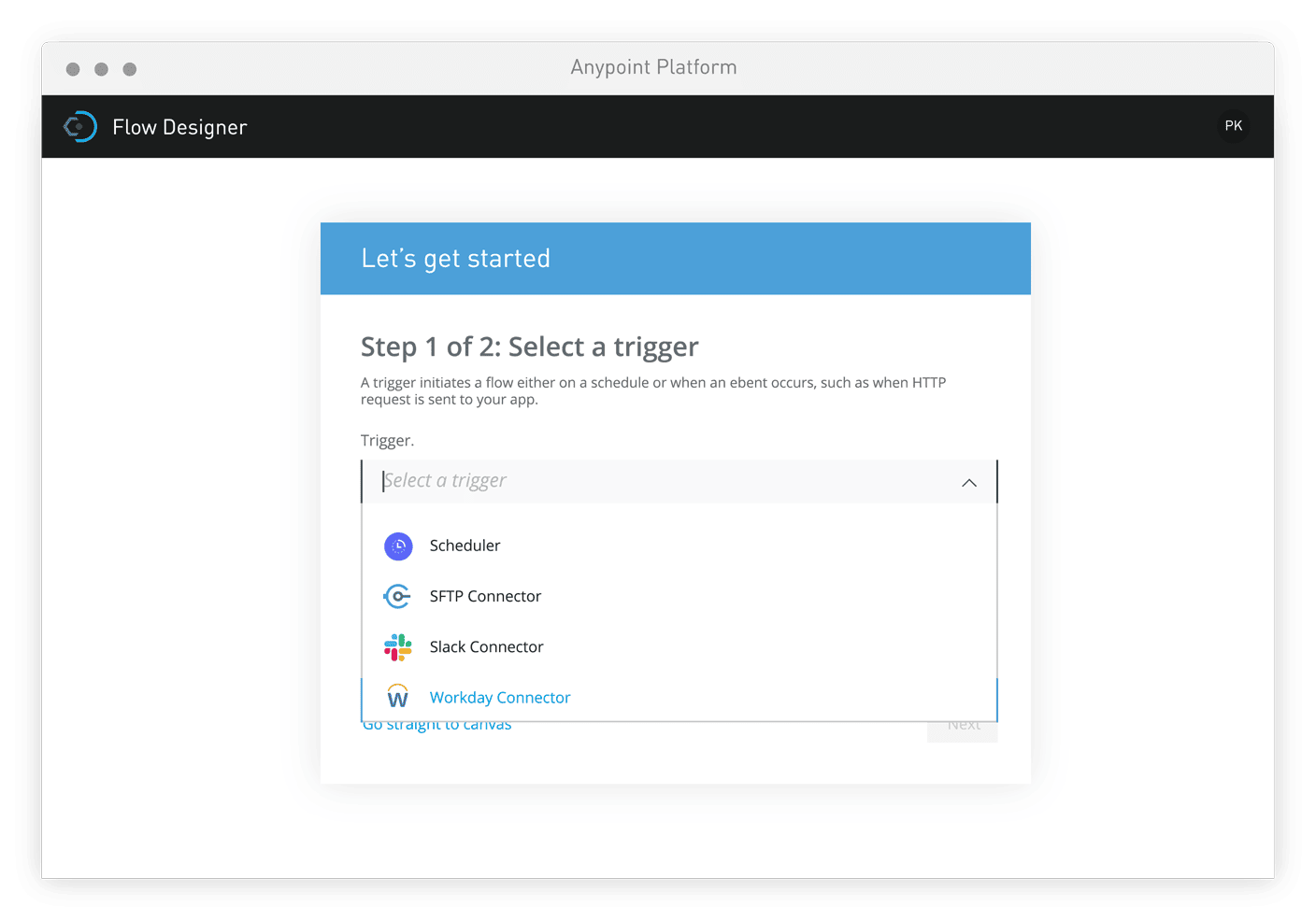 MuleSoft Flow Designer Getting started