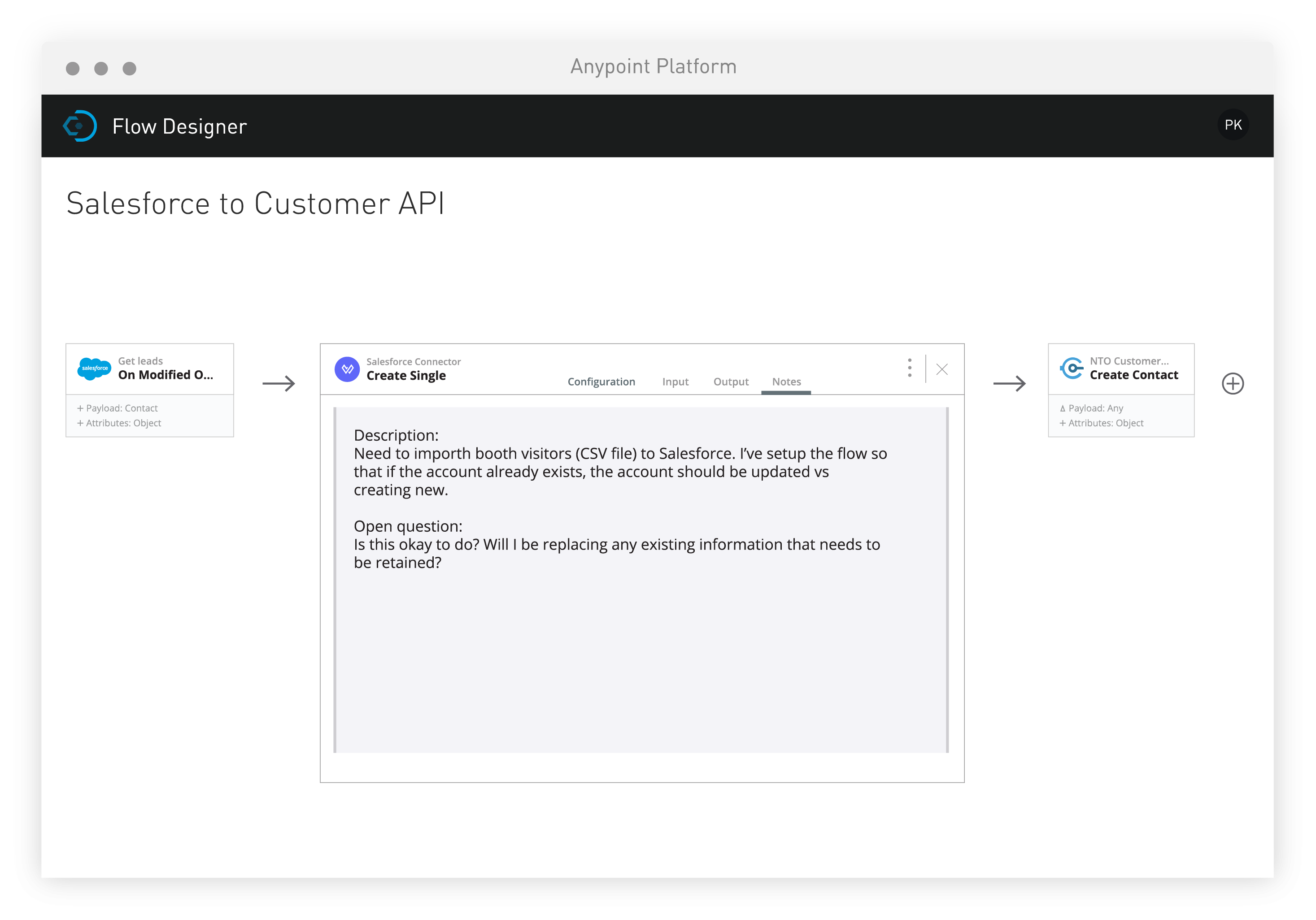 MuleSoft Flow Designer support