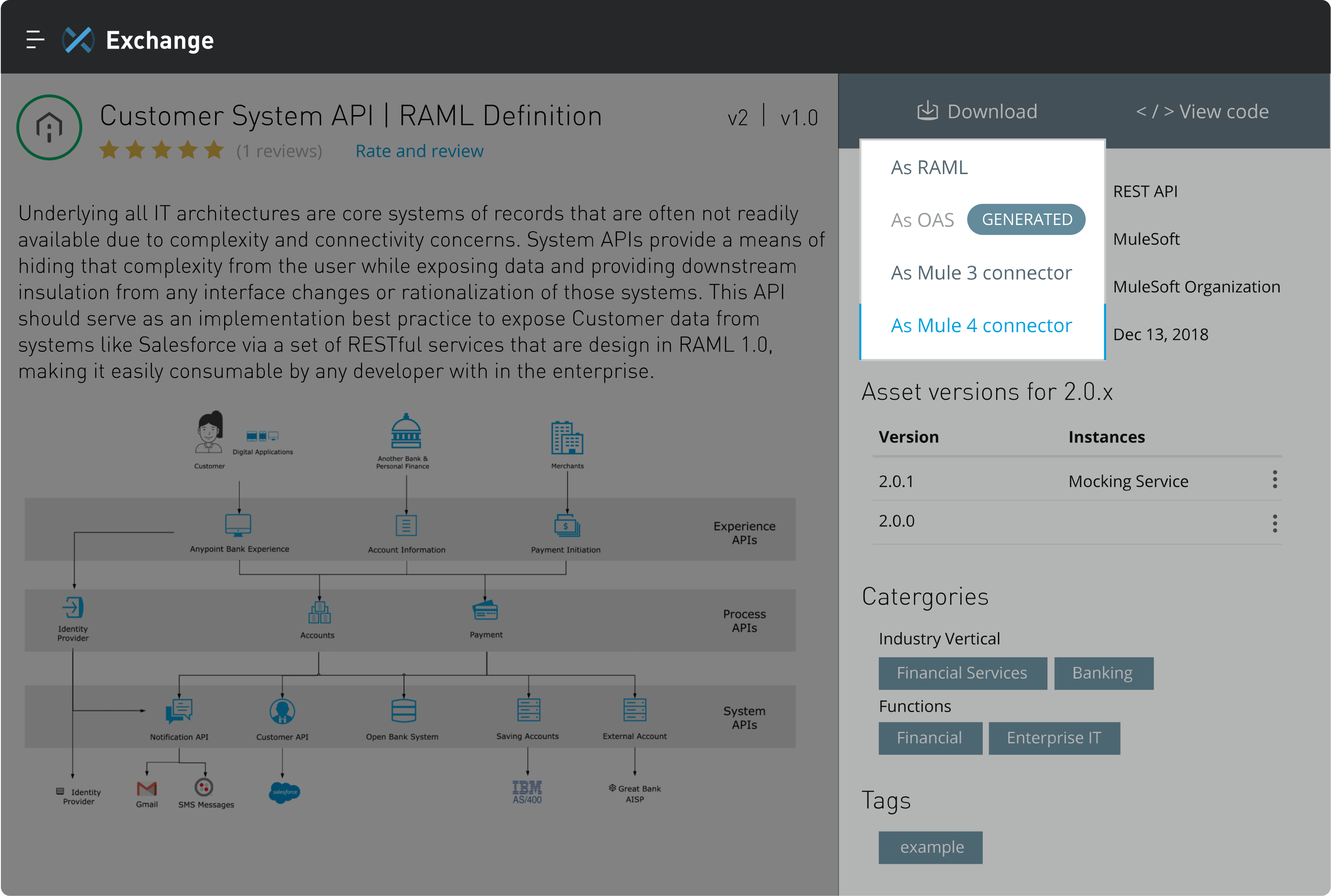 Flexible API architecture screenshot