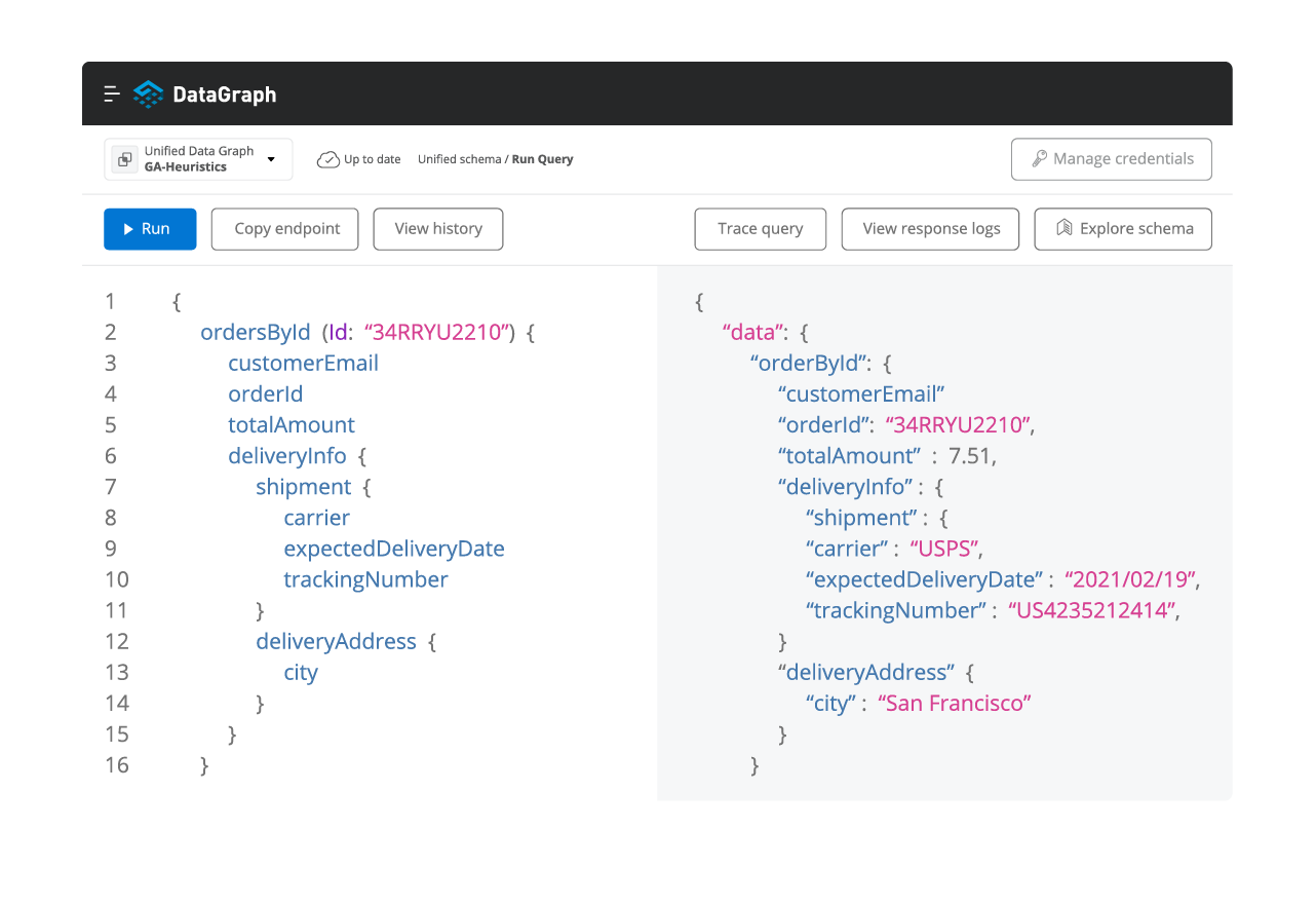 DataGraph consume diversas API en una IU de solicitud única 