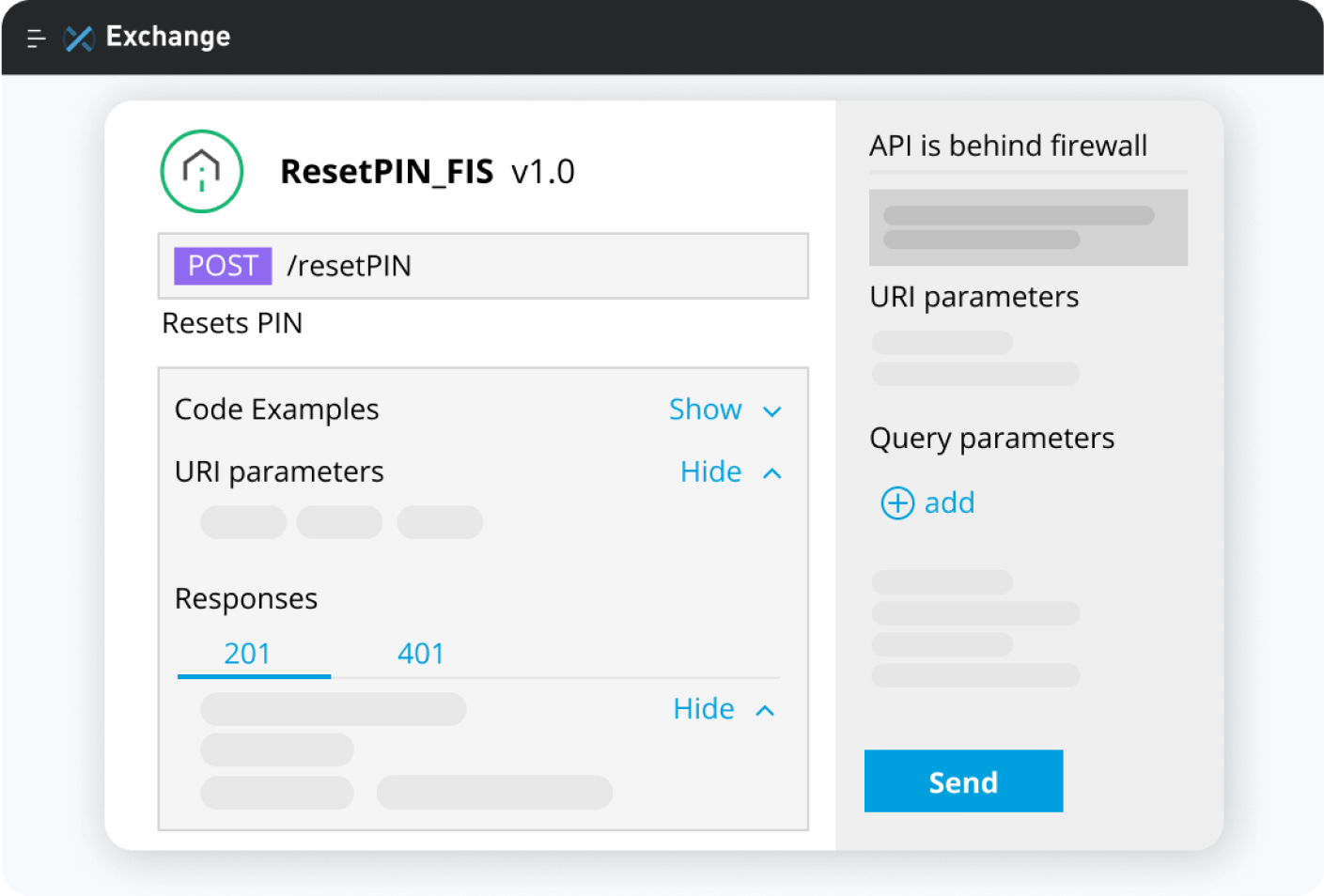 Tela do MuleSoft RPA Manager mostrando a capacidade de compartilhar automações no Anypoint Exchange como APIs para que você possa reutilizar e chamar processos de RPA