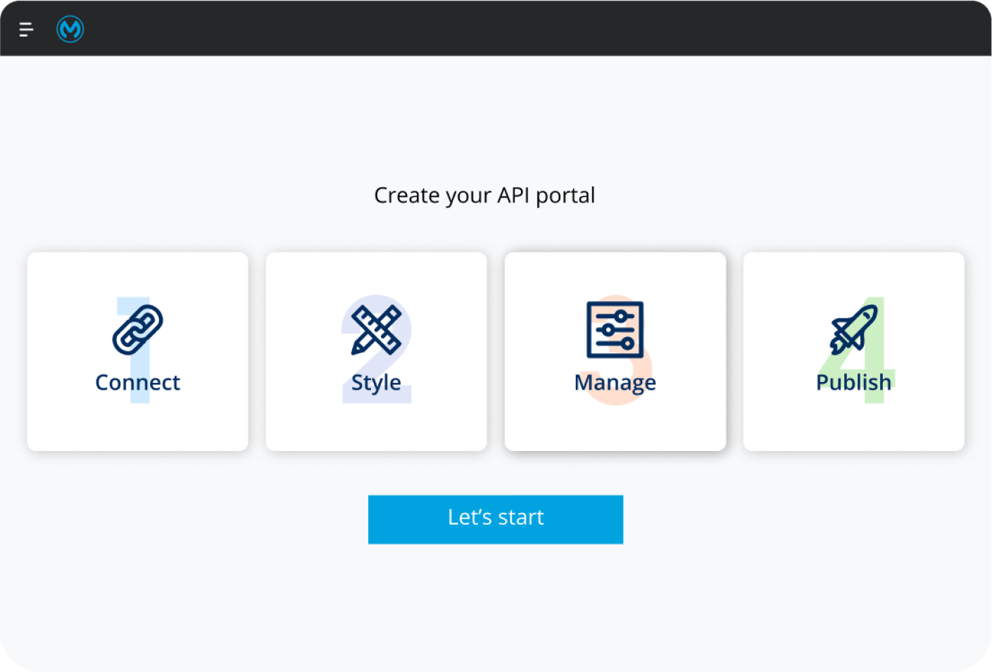 MuleSoft Anypoint API Experience Hub shows templates to design and publish developer portals easily.