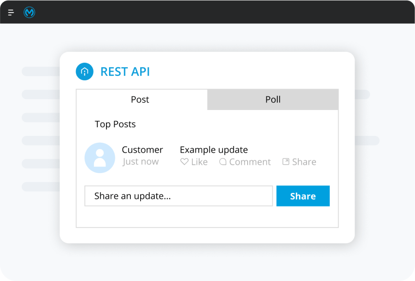 MuleSoft Anypoint API Experience Hub process showing how to track consumption and quality metrics