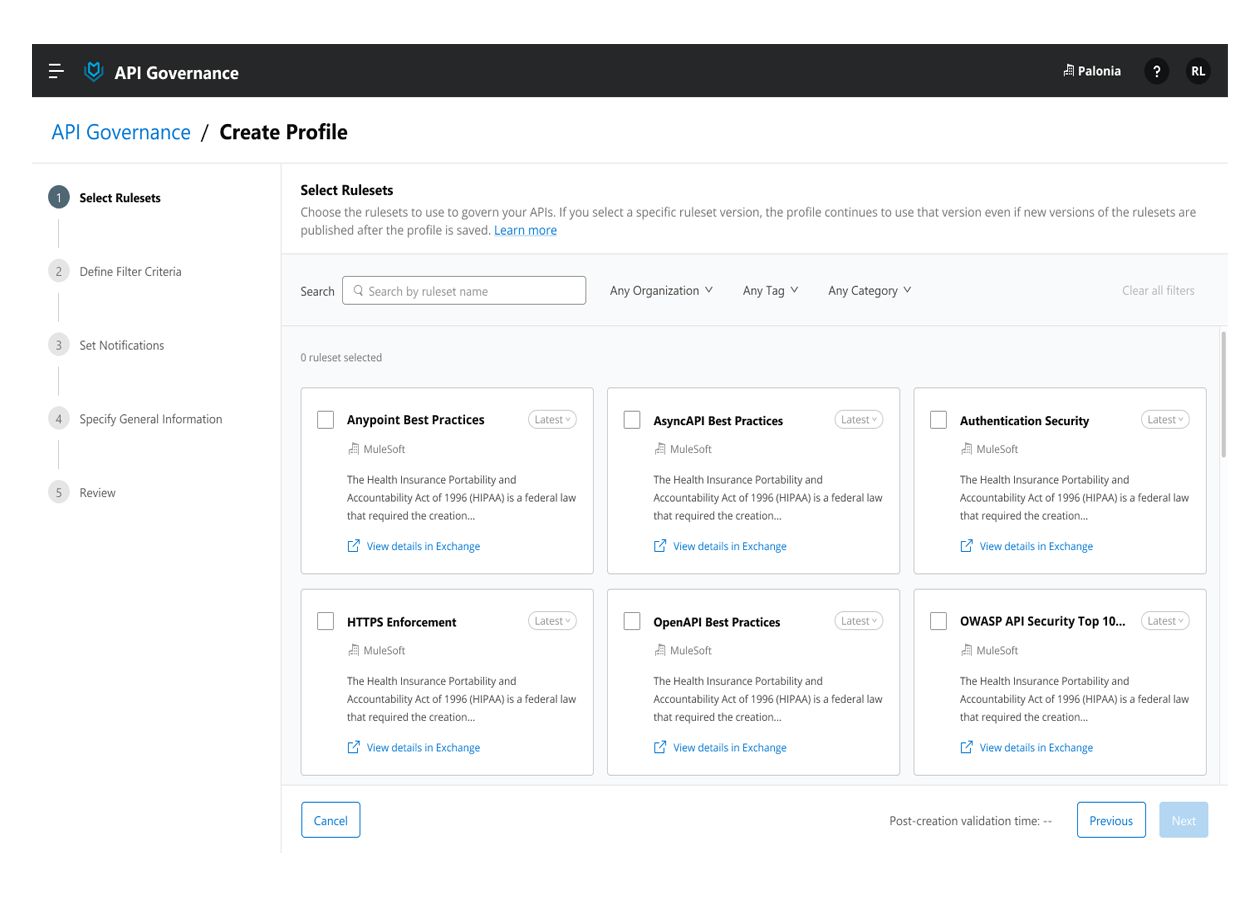 Api Governance design quality standards