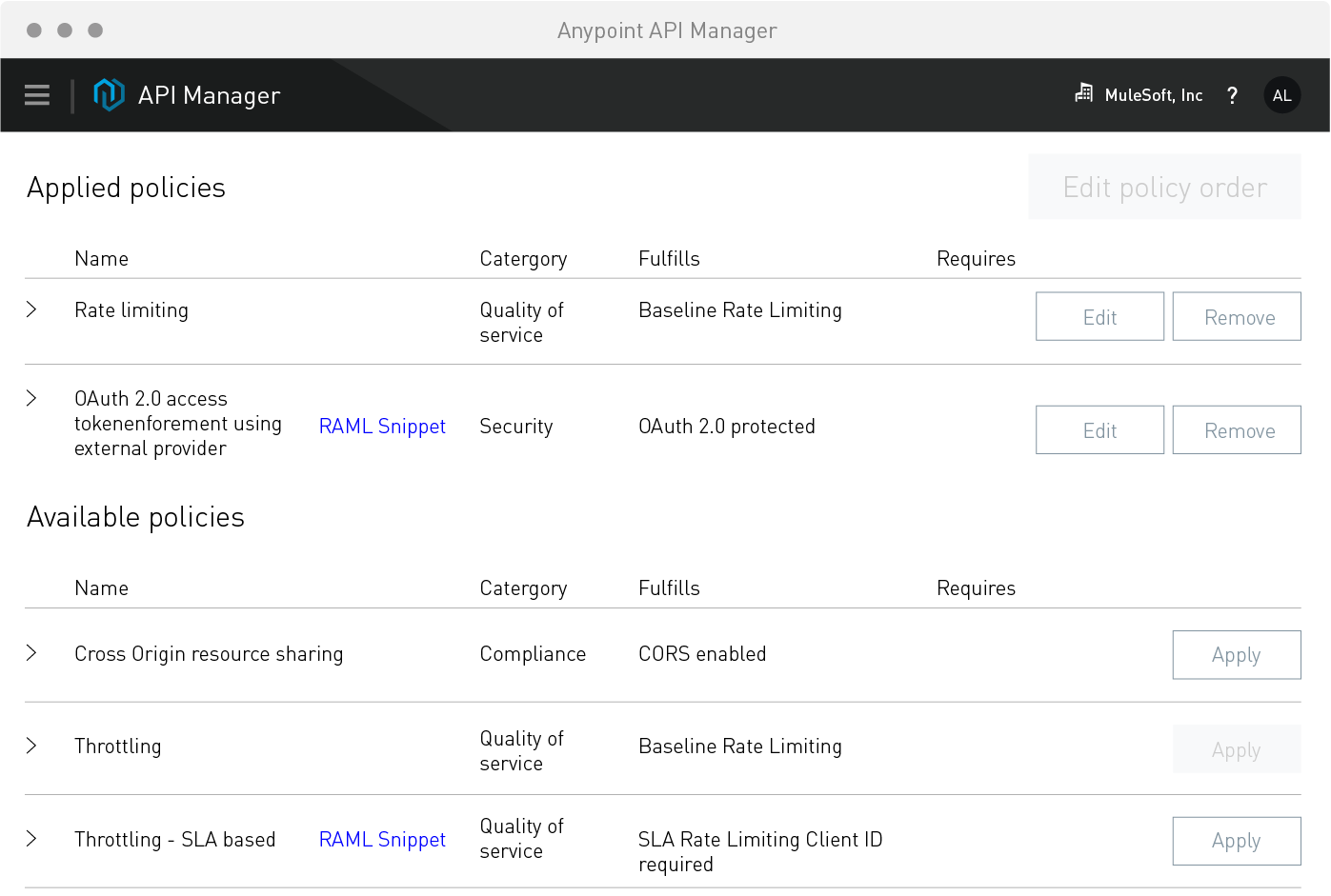 Anypoint API Manager