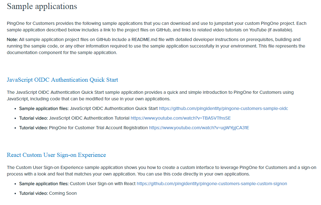 Figure 11: Ping Identity, a provider of secure digital identity solutions, includes sample code on GitHub that users can modify and use.