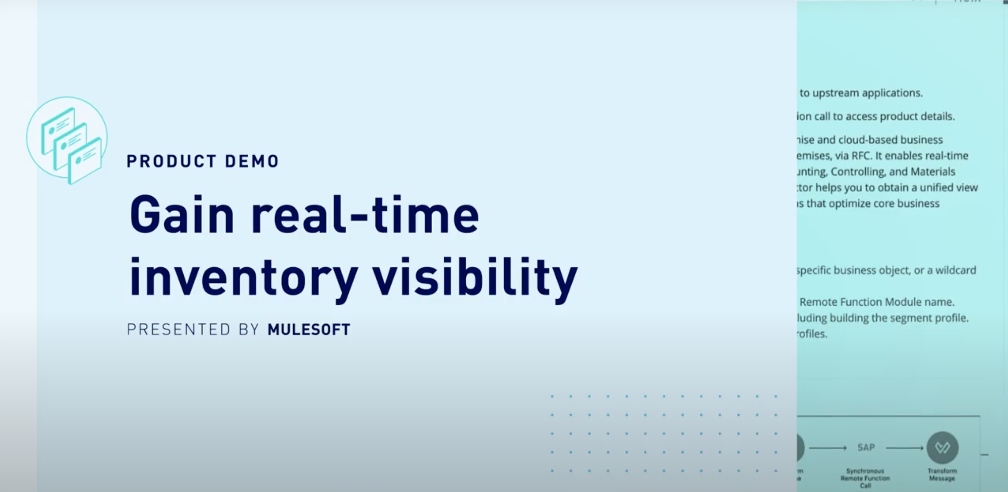 Realtime inventory visibility with API connectors
