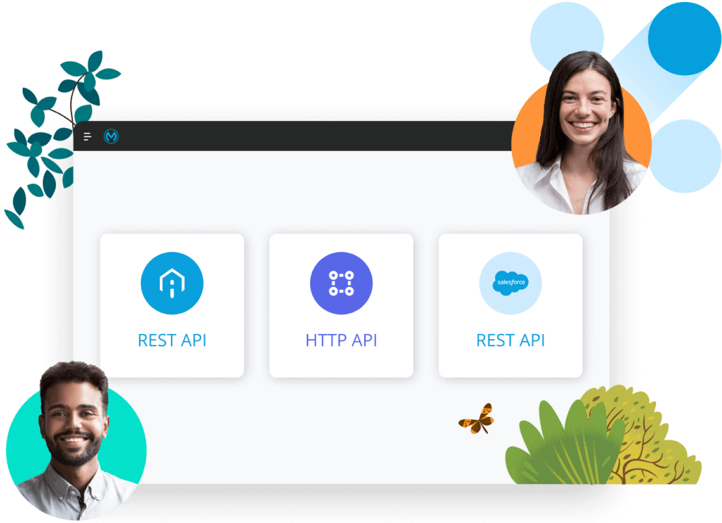 MuleSoft Anypoint API Experience Hub process showing how to build personalized API portals in minutes