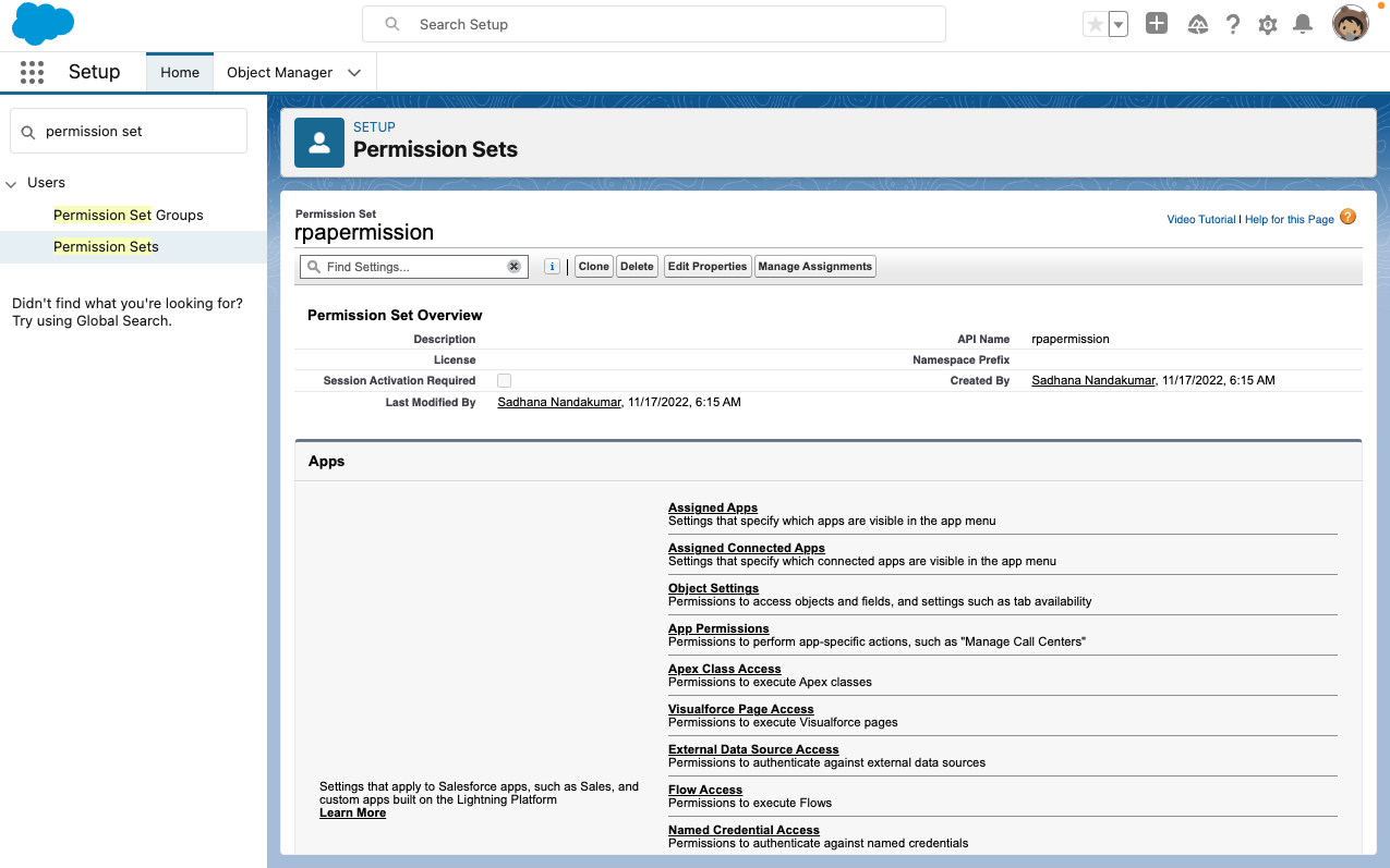 Permission Sets