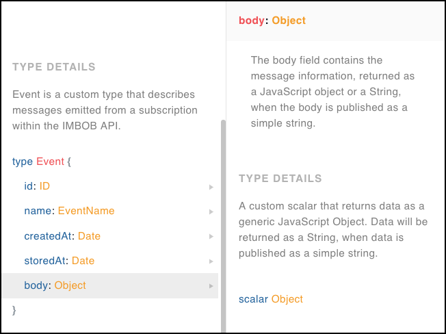 Figure 10: The custom Event object describes the data sent to listeners of the onMovieAdded and onMovieUpdated Subscriptions