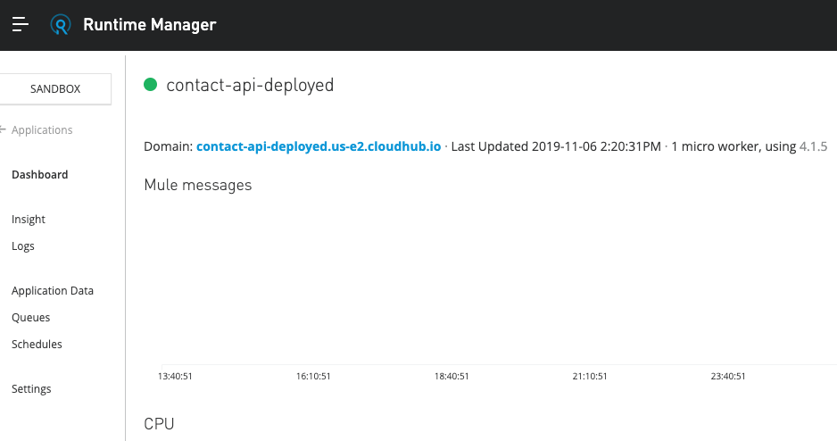 contact API deployed