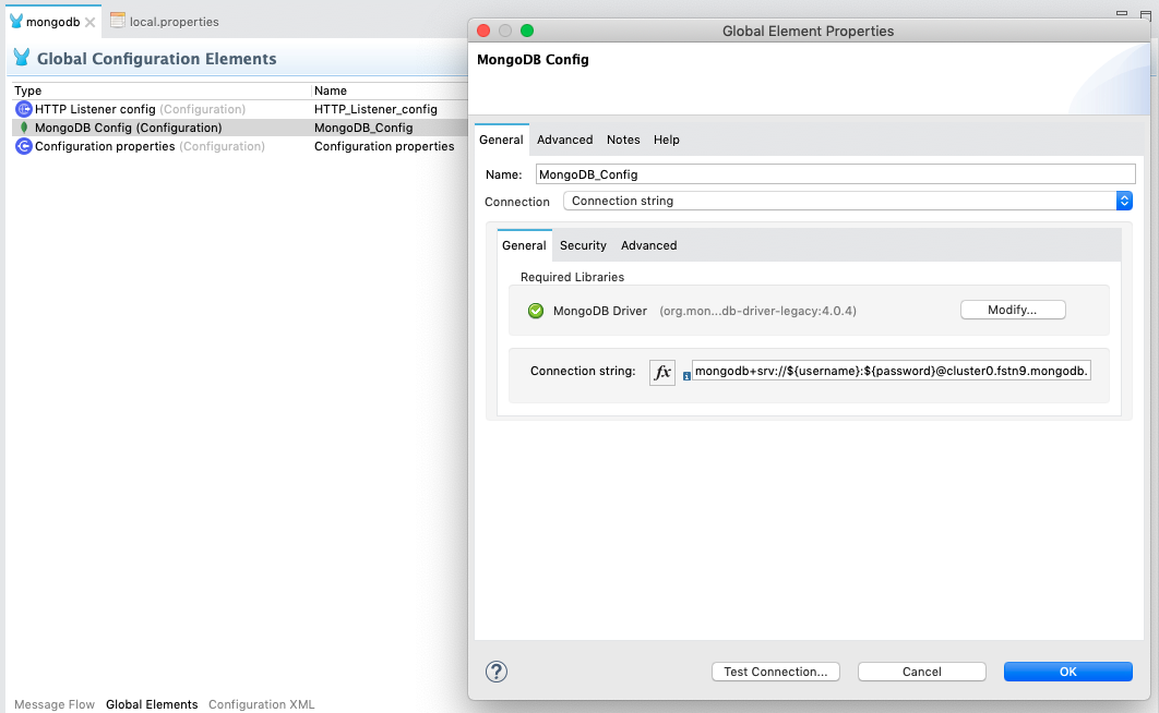 monogdb config