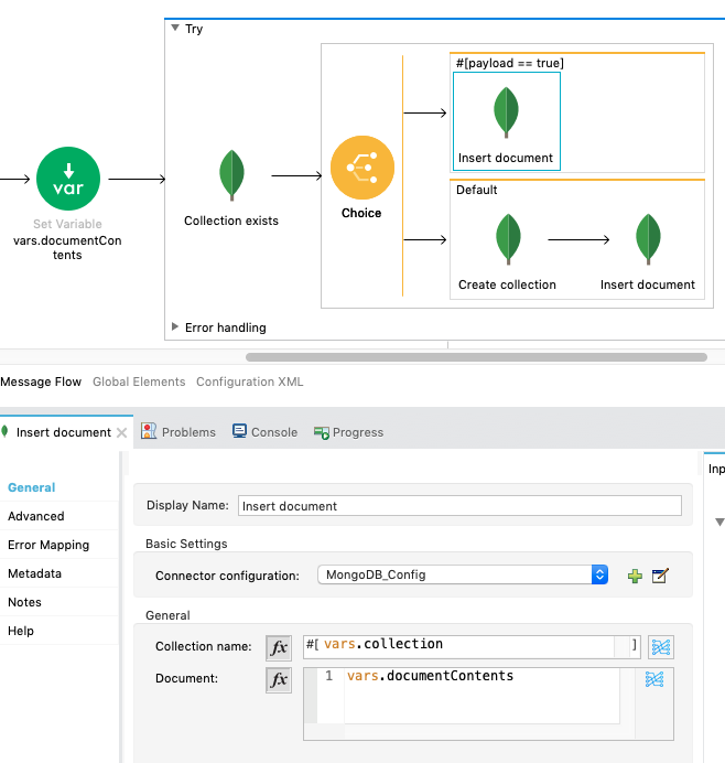 insert document mongodb